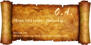 Oberleitner Aminta névjegykártya